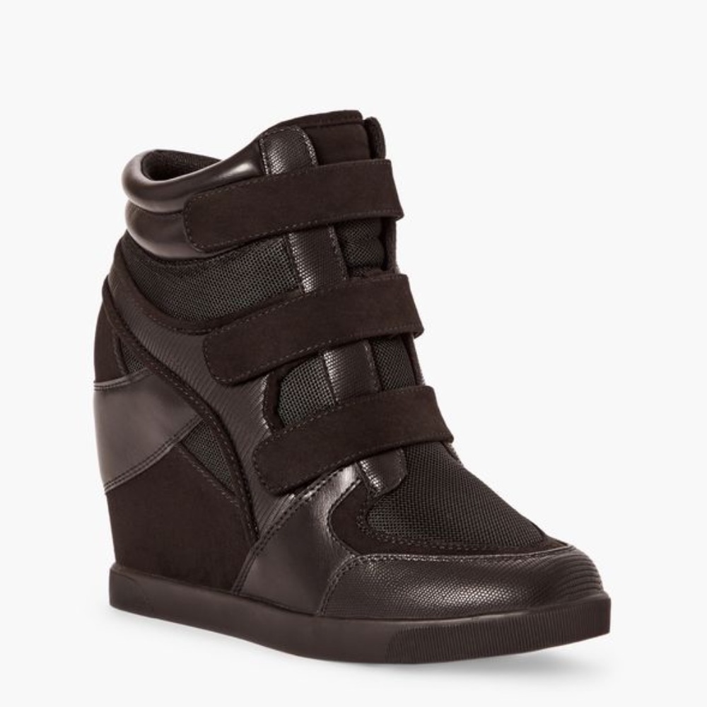 Black Wedge Sneaker